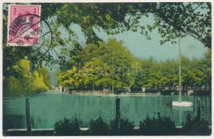 1929 Szászsebes, Mühlbach, Sebesul Sasesc, Sebes; Városligeti tó / Parcul orasenesc / Stadtpark / pa...