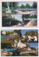 MAGYAR STRANDOK, FÜRDŐK - 33 db MODERN képeslap / HUNGARIAN SPAS - 33 modern town postcards