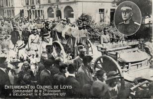 Delémont the Funeral of Colonel de Loys in 1917