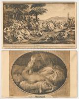 19 db RÉGI megíratlan festmény reprodukciós képeslap / 19 pre-1945 unused painting art postcards