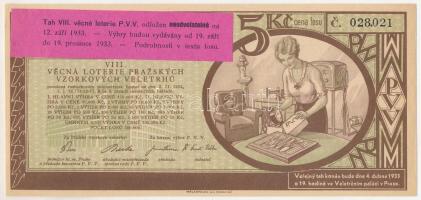 Csehszlovákia 1933. "VIII. Vecná Loterie Prazskych Vzorkovych Veletrhu" (VIII. Prágai Mint...