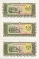 Laosz 1979-1988(DN) 10K (3x) sorszámkövetők T:UNC,AU
Laosz 1979-1988(ND) 10 Kip (3x) consecutive se...