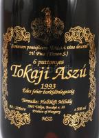 1993 Tállya, Hollókói Mihály 6 puttonyos Tokaji Aszú, bontatlan palack édes fehér desszertbor, 0,5L ...
