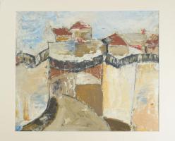 TM jelzéssel: Táj. Olaj, karton. Paszpartuban. 27,5x33 cm