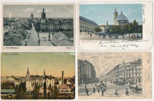 49 db RÉGI vegyes magyar város képeslap, rossz minőségben / 49 pre-1945 mixed Hungarian town postcar...