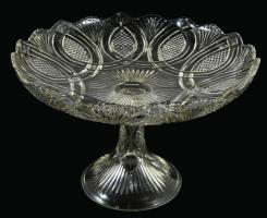 Nagyobb méretű antik talpas kínáló, hibátlan, d: 29 cm, m: 18,5 cm