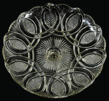 Nagyobb méretű antik talpas kínáló, hibátlan, d: 29 cm, m: 18,5 cm