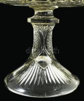 Nagyobb méretű antik talpas kínáló, hibátlan, d: 29 cm, m: 18,5 cm