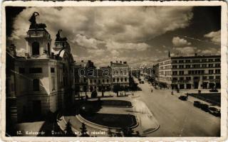 1940 Kolozsvár, Cluj; Deák Ferenc út, Ford képviselet, cukrászda, Dr. Halász gyógyszertár, Dombi, St...