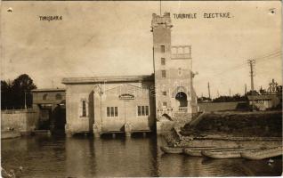 1930 Temesvár, Timisoara; Villamos turbinák / Turbinele electrice / electric plant. photo (lyukak / ...
