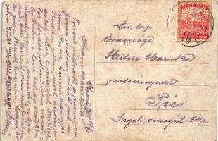 1918 Kassa, Kosice; Szökőkút, fogtechnikus üzlete. Özv. Kalafony Józsefné kiadása / fountain, dentis...