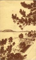 1916 Balatonfenyves, Budapesti Eötvös Gimnázium balatonfenyvesi vízi telepe. Emléklap. Dr. Donászy F...