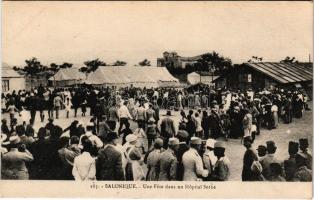 1918 Thessaloniki, Saloniki, Salonica, Salonique; Une Fete dans un Hopital Serbe / WWI military, cel...