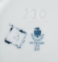 Hollóházi kenőcstartó tégely, jelzett, hibátlan, m: 9 cm