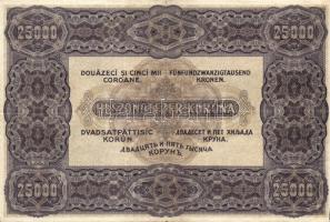 1922. 25.000K selyemszálas papíron T:III