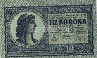 1919. 10K ferdén vágva! T:II+ R!