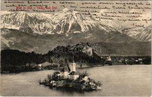 1907 Bled, Veldes; general view with Stol mountain. Fran Pavlin (EK)