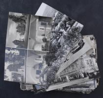 50 db MODERN magyar fekete-fehér város képeslap / 50 modern black and white Hungarian town postcards