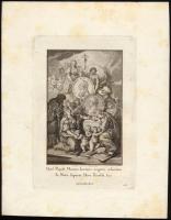 1780 Mária Terézia császárnő és családja. Allegorikus részmetszet. c. Schütz és Marco Berra kiadása....