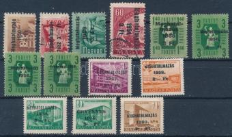 1950-1960 Meghatalmazás-érvényes bélyegek 13 db klf