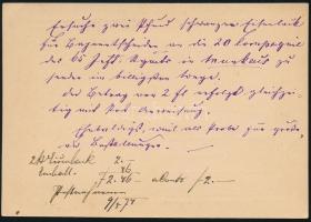 1874 2kr díjjegyes levelezőlap "MUNKÁCS" - Wien