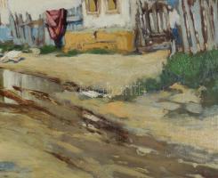 Neogrády László (1896-1962): Hazafelé. Olaj, karton. Jelezve jobbra lent. Dekoratív fakeretben. 56×6...