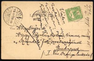 1907 Fogaras, ifj. Halmy Gyula (1869-1924) újságíró, költő saját kezű levele Nagy Gyula, a Századok ...