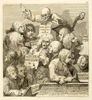 William Hogarth (1697- 1764) Chorus of singers politikai szatirika rézmetszetű ábrázolása. 15x17 cm
...