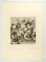William Hogarth (1697- 1764) Chorus of singers politikai szatirika rézmetszetű ábrázolása. 15x17 cm
...