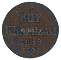 1848. 1kr Cu T:XF,VF patina
Adamo B1