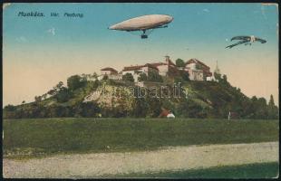 1915 Munkácsi cenzúrás képeslap Turul 5f bérmentesítéssel "(MUN)KÁCS" - Wien + K.u.K. MILI...