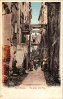 Sanremo, San Remo; Via giuoco della Palla / street (worn surface)