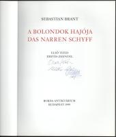 Brant, Sebastian: A bolondok hajója - Das Narren Schyff. Első tized/Erstes Zehntel. Az illusztrátor,...