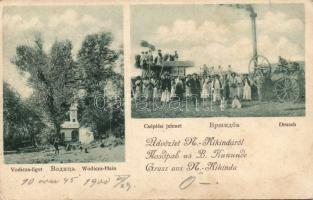 Nagykikinda Vodicza park and threshing peasants