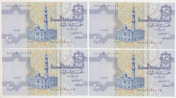 Egyiptom 2004. 25p (4x) sorszámkövetők és közeli sorszámok T:UNC
Egypt 2004. 25 Piastres (4x) conse...