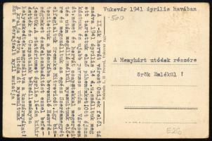 1941 Vukovár (Horvátország), a Délvidék egy részének 1941. áprilisában történt visszafoglalásáról ír...