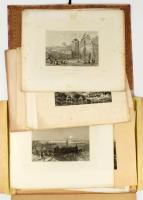ca 1830-1850 35 db városképes acélmetszet: olasz, német, svájci, földközi tengeri városok. nagy mére...