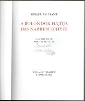 Brant, Sebastian: A bolondok hajója - Das Narren Schyff. Második tized/Zweites Zehntel. Az illusztrá...