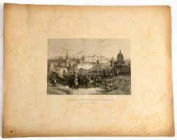 ca 1840 Madrid Fuencarralthore acélmetszet 14x10 cm
