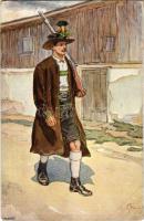 Gastein-Pongauer Trachten No. 6. Oesterr.-Ung. Volkstypen S. XVI. Salzburger I. Verlag R. Promberger...