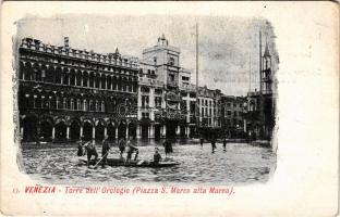 Venezia, Venice; Torre dell'Orologio (Piazza S. Marco alta Marea) / Clock Tower (Piazza San Mar...