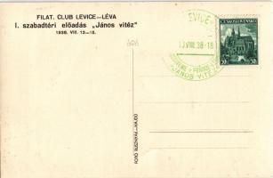 1938 Léva, Levice; János Vitéz daljáték Léván 1938. VIII. 13. 14. 15. / Hungarian play at the theatr...