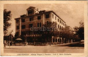 Venezia, Venice; Lido, Albergo Wagner e Paradiso, Viale S. Maria Elisabetta / hotel and restaurant (...