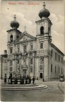 Gorizia, Görz; Jesuitenkirche / church, tram (Rb)