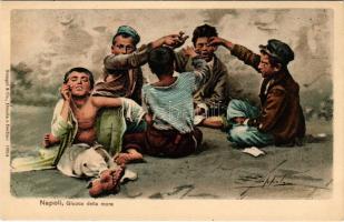 Napoli, Naples; Giuoco della mora. Stengel &amp; Co. / Italian folklore