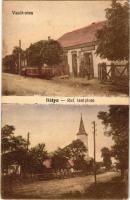 Bátyú, Batyovo, Batovo, Batiovo; Vasút utca, református templom. Vasúti Levelezőlapárusítás 8308. / ...