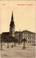 Igló, Iglau, Spisská Nová Ves; Római katolikus templom és városháza. W. L. Bp. 2798. Kiadja Dörner G...