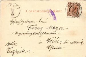 1899 Villabassa, Niederdorf (Südtirol); main square, shops. G. Ebner (EK)