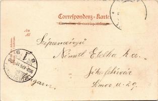 1903 Trieste, Trieszt; Corso / street, horse-drawn tram, fountain, shop of Adolfo Seisser. Koch &amp...