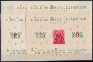 1938 ORBÉK 5 db blokk, csak egy falcos (36.000)
